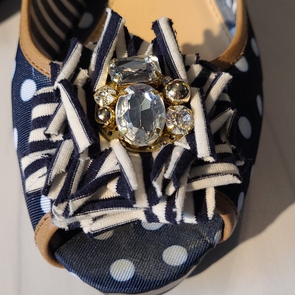 Polka dot slingback wedges - Picture 2 of 7